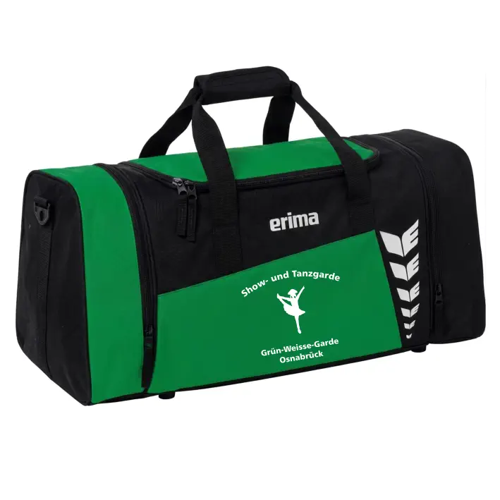 Grün-Weisse-Garde Osnabrück Erima SIX Wings Sporttasche (Smaragd/Schwarz)