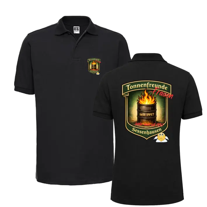 Tonnenfreunde Sessenhausen Frauen Poloshirt (Deep Black)