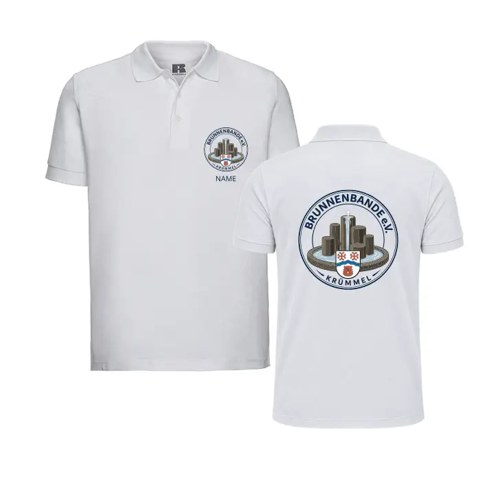 Brunnenbande Krümmel Polo (Sky Blue/White)