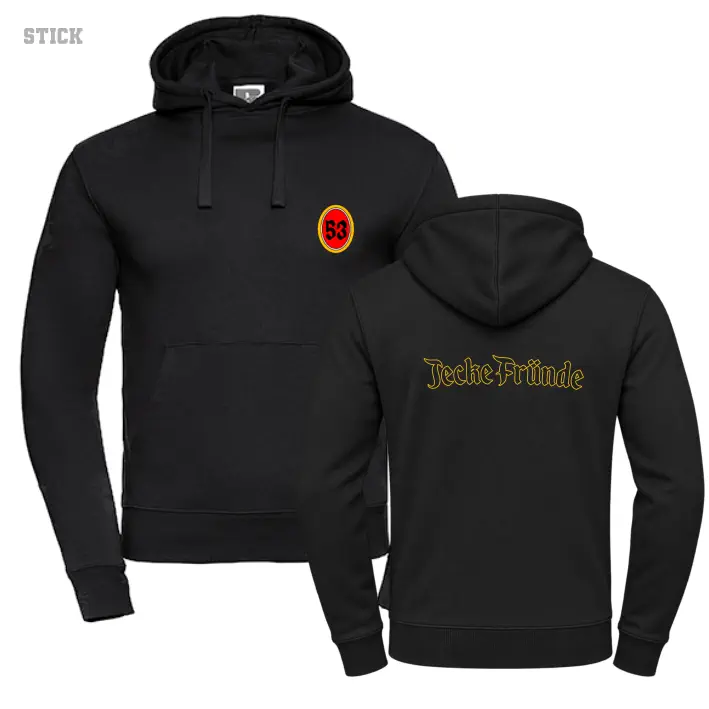 Jecke Fründe Hoodie V2 mit Stick (Black)