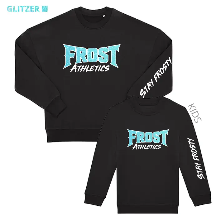 FROST Athletics Cheerleader Glitzer Oversized Hoodie (Black)