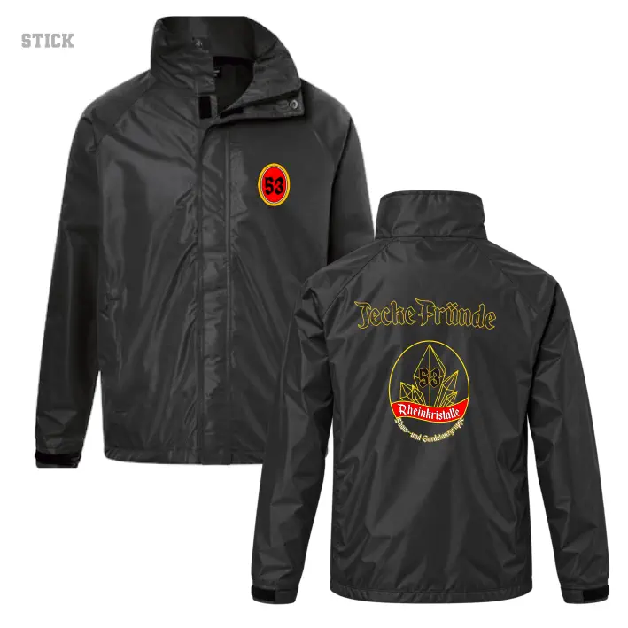 Jecke Fründe Regenjacke V1 mit Stick (Black)