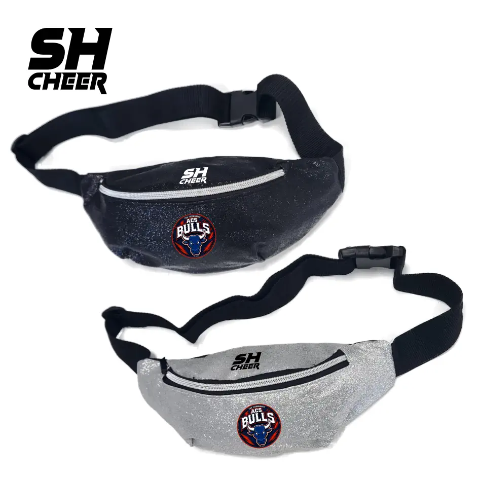 ACS Bulls SHCheer Glitzer Belt Bag (Black/Silver)