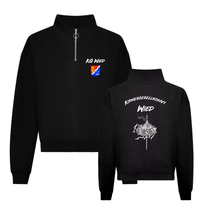KG Wied Cropped Zip Sweat (Black)