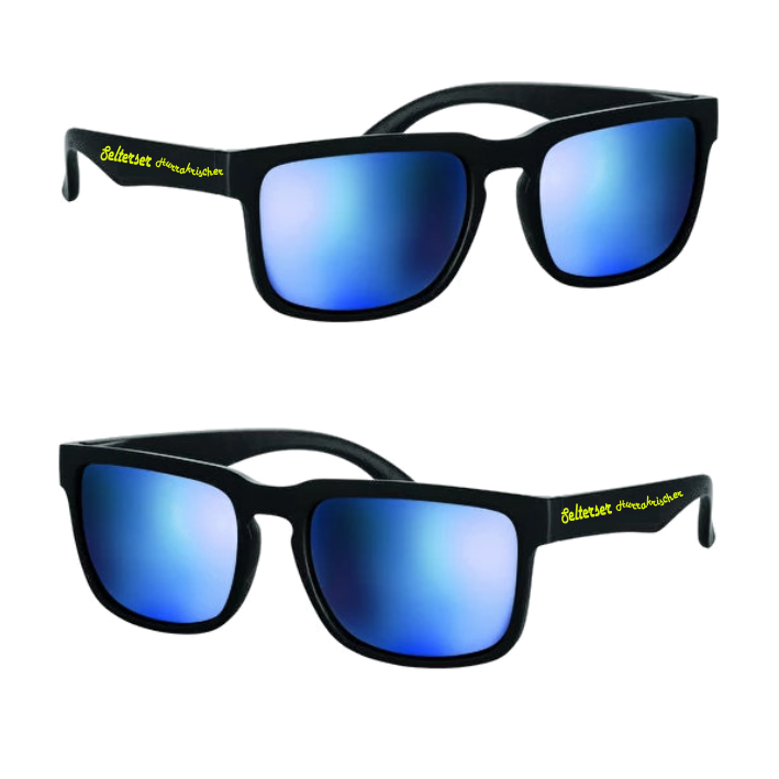 Selterser Hurrakrischer Sonnenbrille (Black/Black verspiegelt)