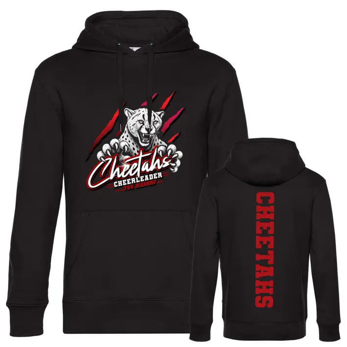Cheetahs Cheerleader Vereins Hoodie (Deep Black)