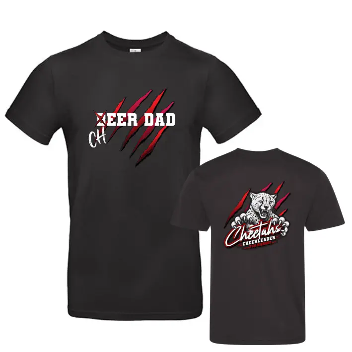 Cheetahs Cheerleader Dad-Shirt (Black)