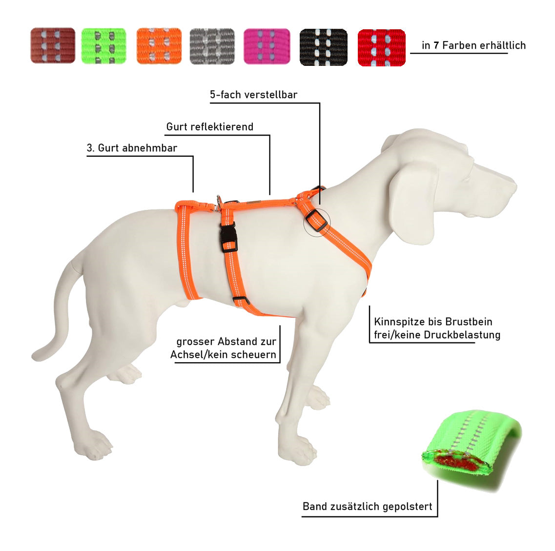 Feltmann Hundegeschirr NoExit® - Super Soft- ausbruchsicheres Hundegeschirr