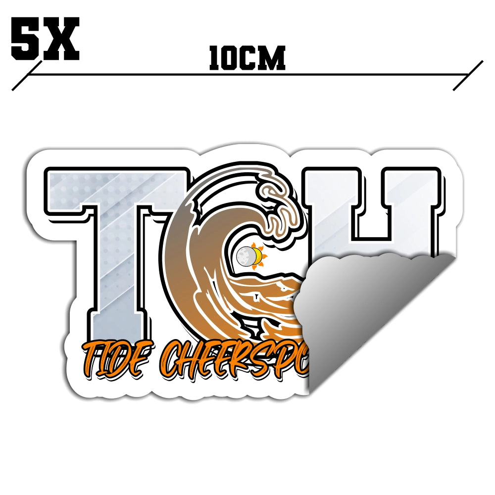 Tide Cheersport Heide 5x Sticker 10cm