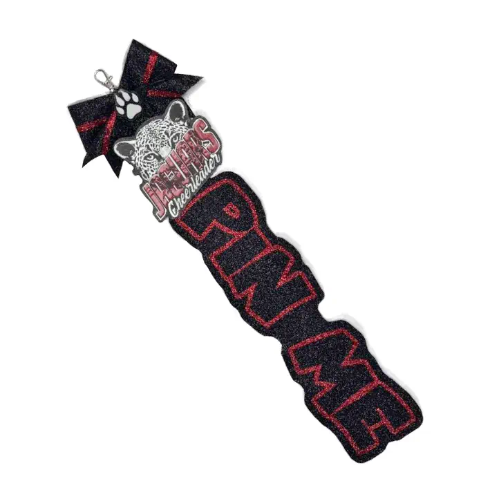 Jaguars Cheerleader SHCheer Glitzer Pin Me (Black/Red)