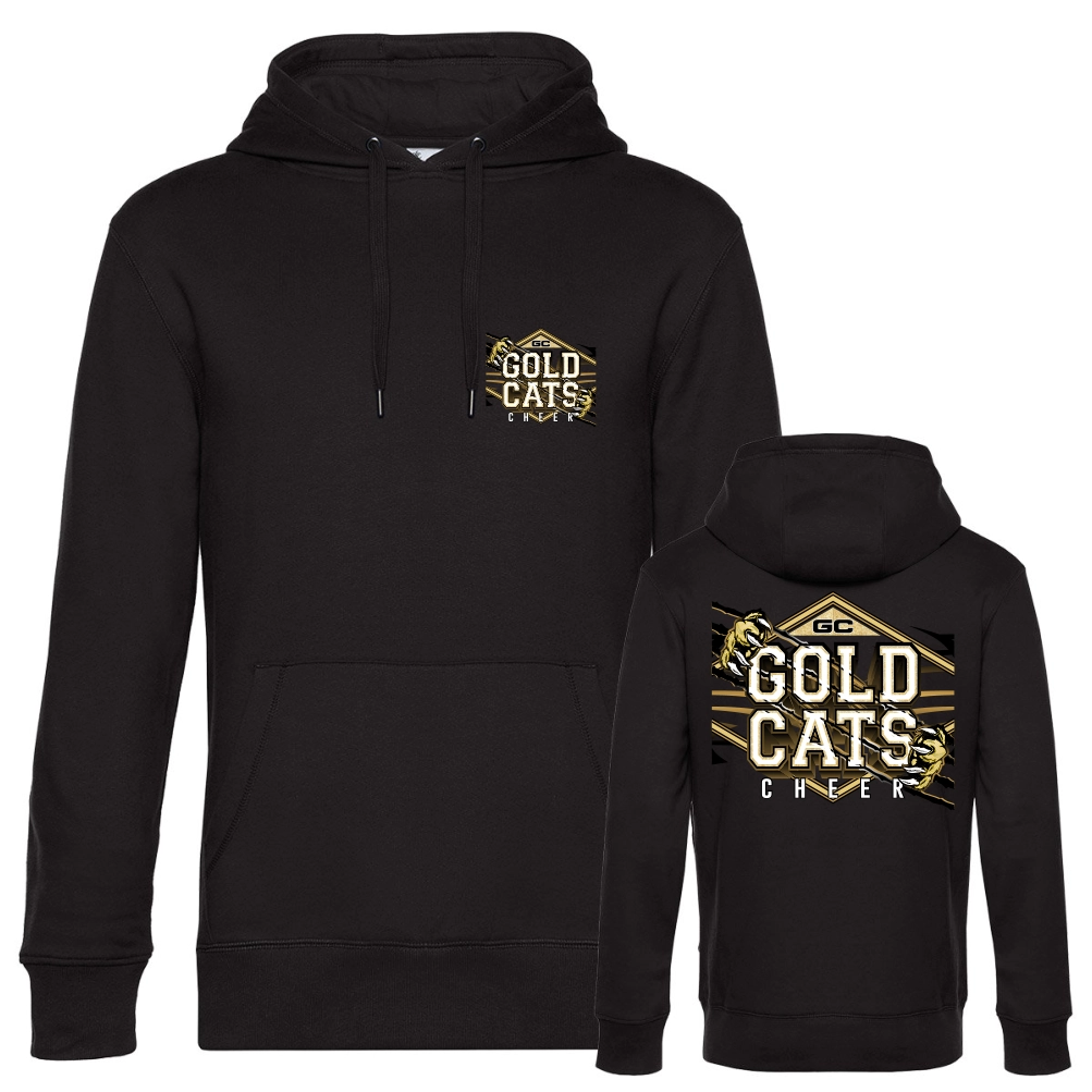 Gold Cats Hoodie V2 (Deep Black)