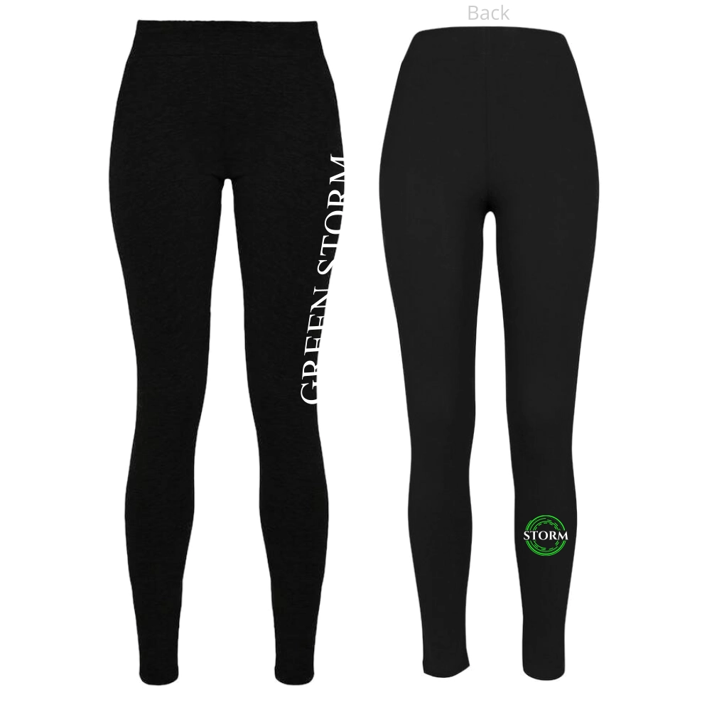 Green Storm Leggings (Jet Black)