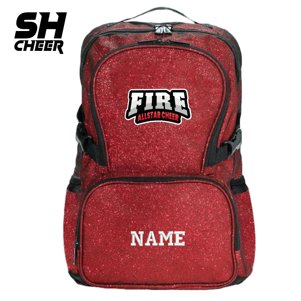 Fire Allstar Cheer SHCheer Glitzer Backpack (Red)