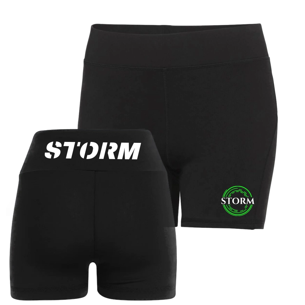 Green Storm Pro Shorts (Jet Black)