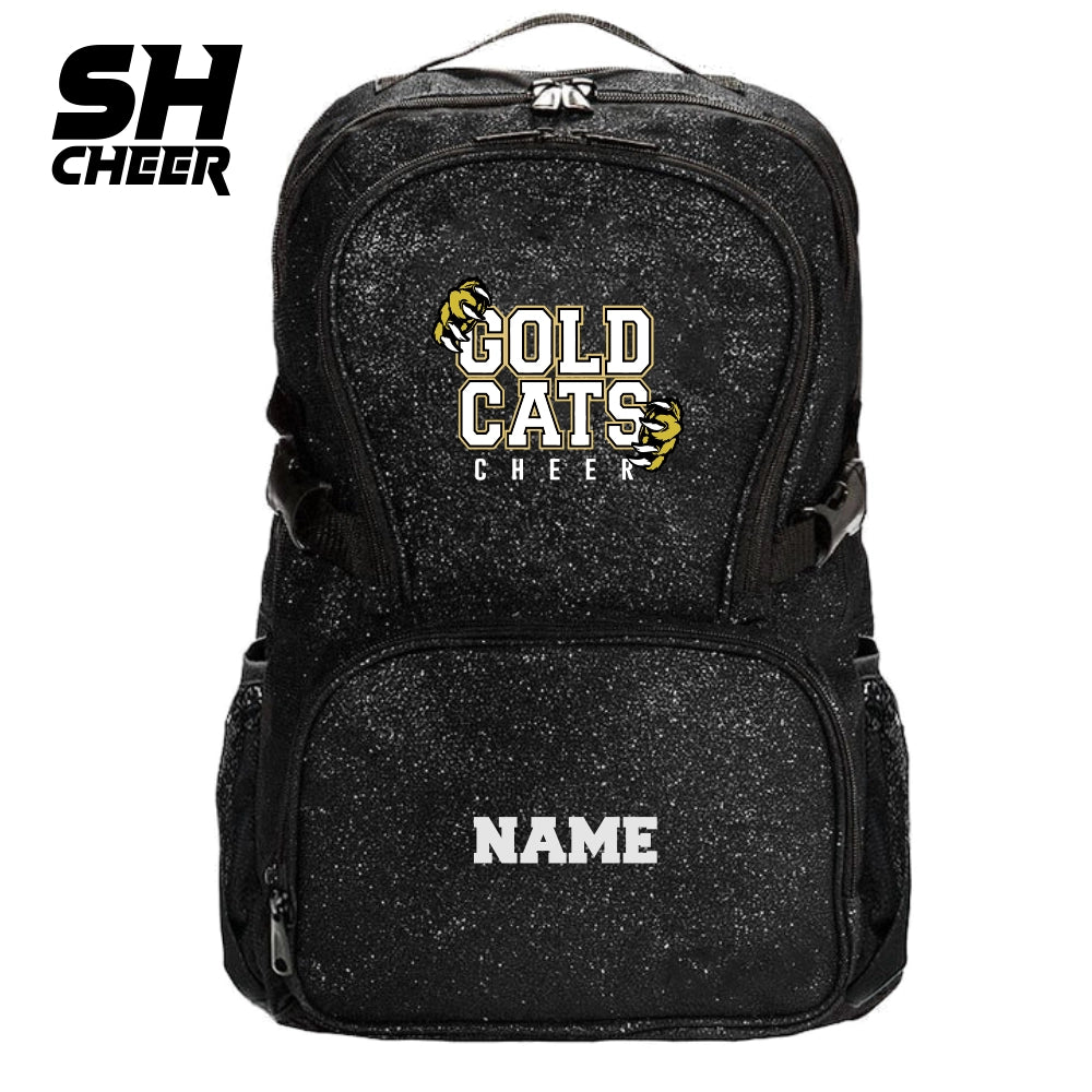 Gold Cats SHCheer Glitzer Backpack (Black)