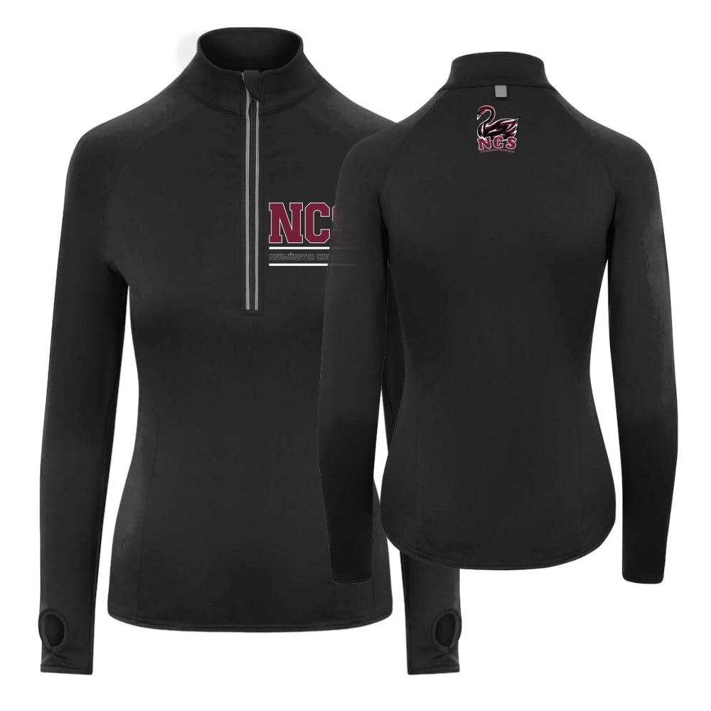 NCS Sport-T-Shirt mit Reißverschluss (Jet Black)
