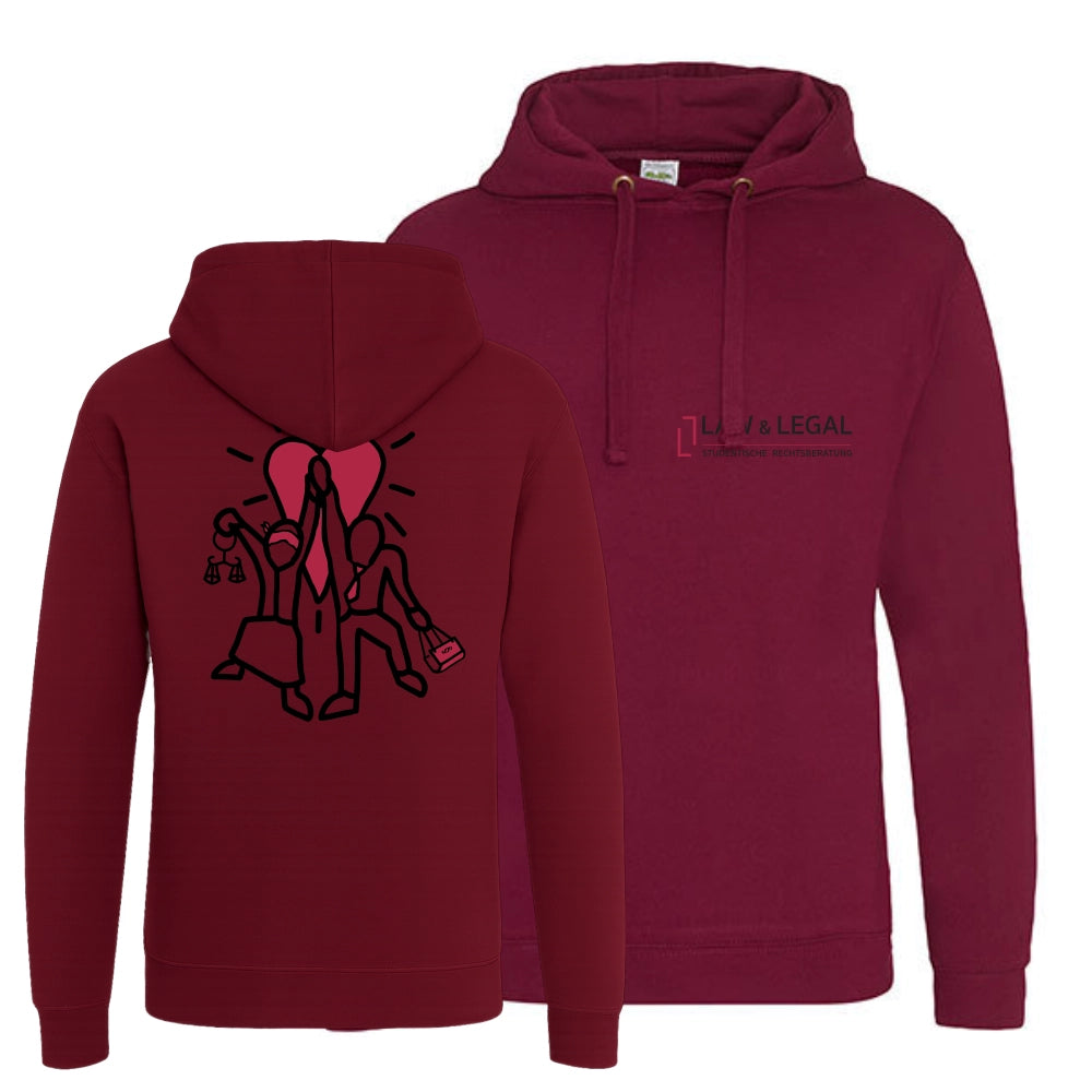 LAW & LEGAL - studentische Rechtsberatung Hoodie V2 (Burgundy)