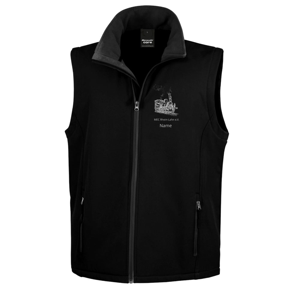 MEC Rhein-Lahn e.V. Softshell Bodywarmer mit Stick (Black)