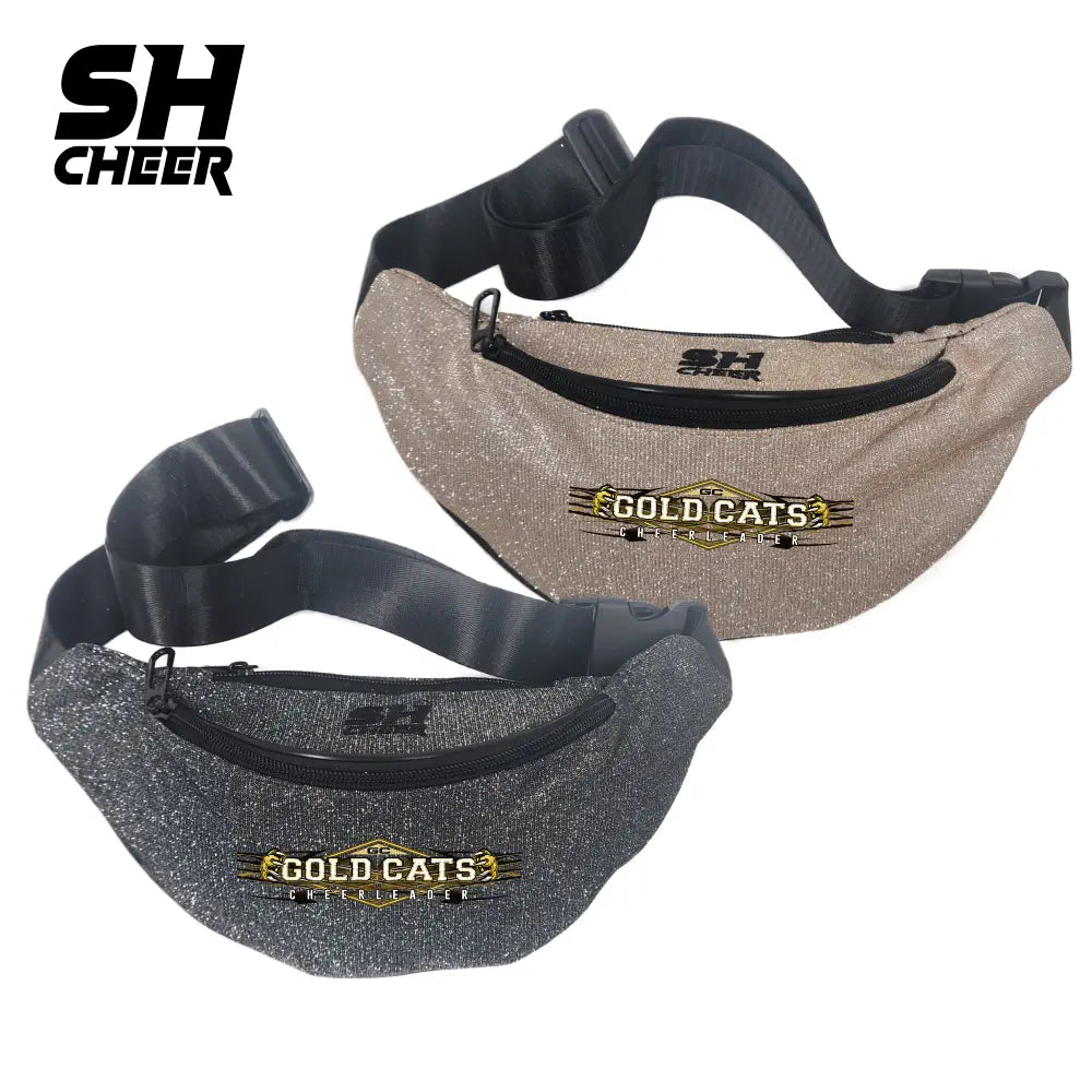 Gold Cats SHCheer Glitzer Belt Bag V2 (Black/Gold)