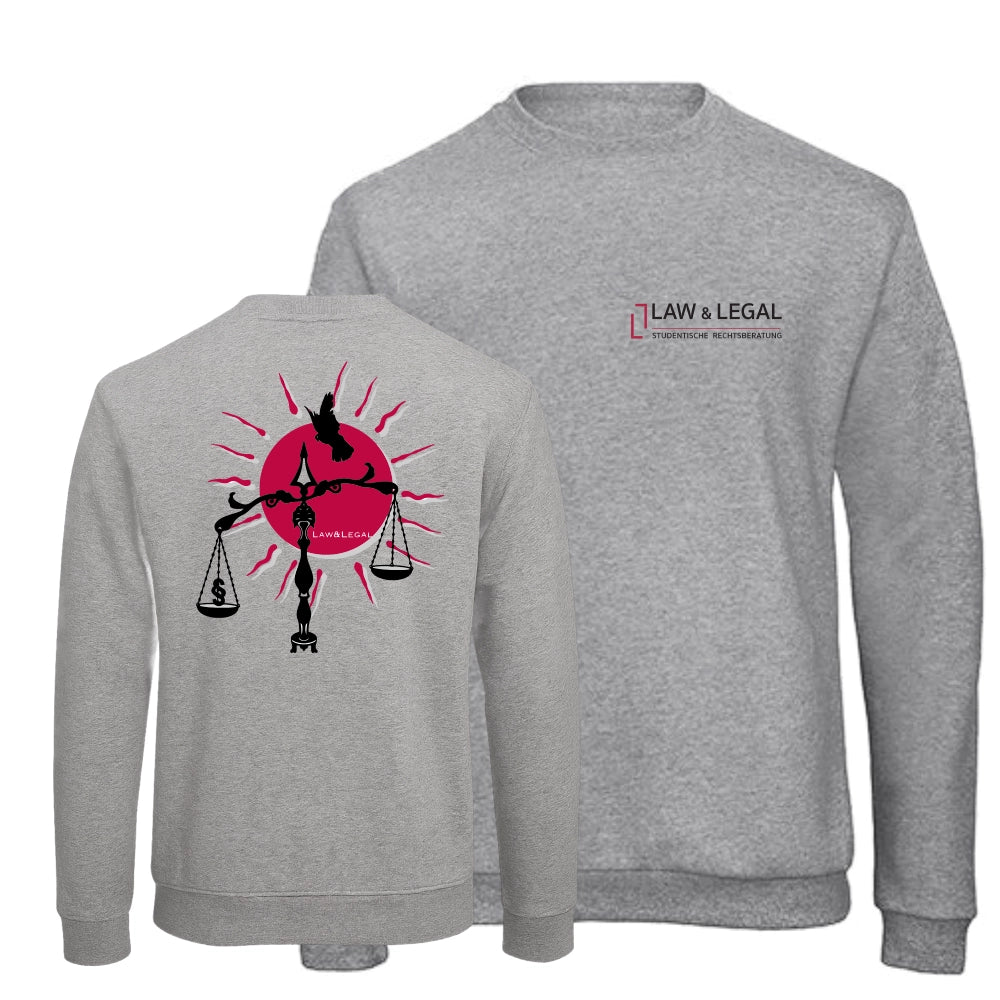 LAW & LEGAL - studentische Rechtsberatung Sweatshirt V1 (Heather Grey)