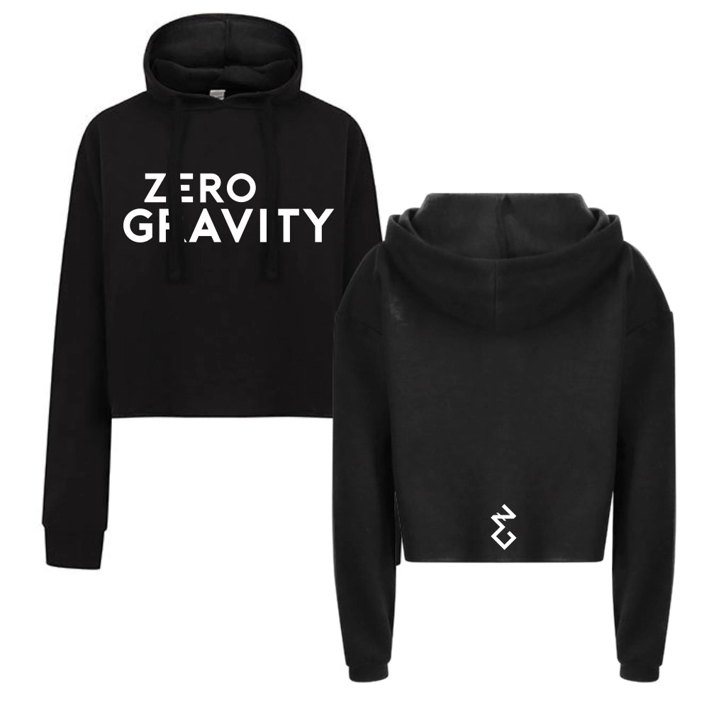 Zero Gravity Pole Dance Cropped Hoodie (Black)