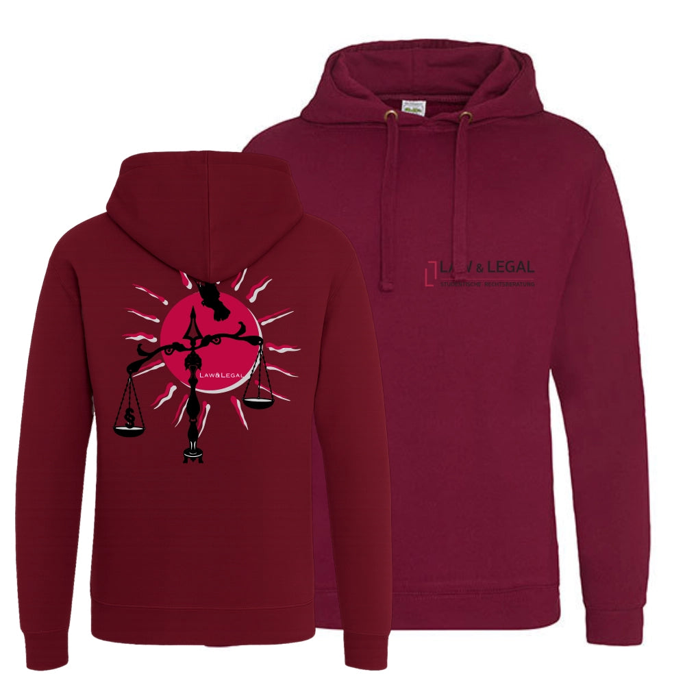 LAW & LEGAL - studentische Rechtsberatung Hoodie V1 (Burgundy)