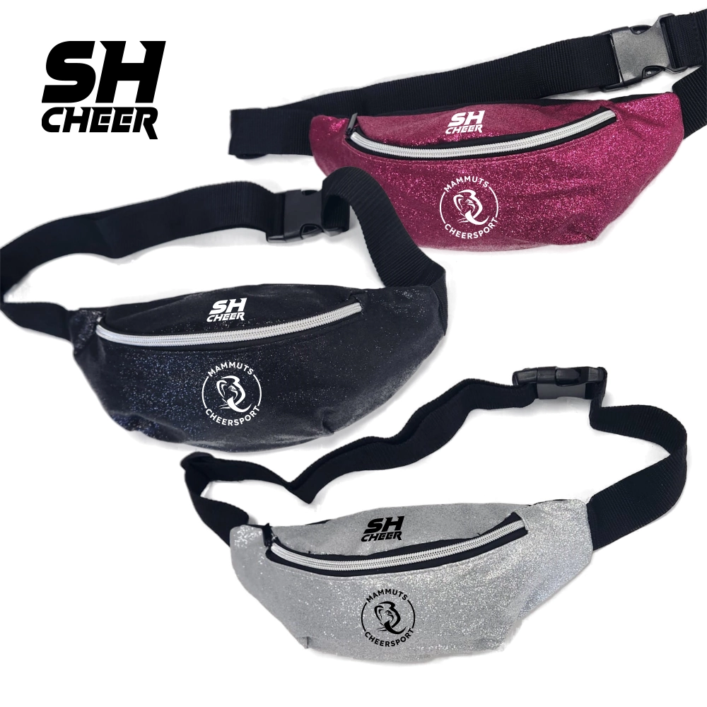 MMC SHCheer Glitzer Belt Bag (Black/Silber/Pink)