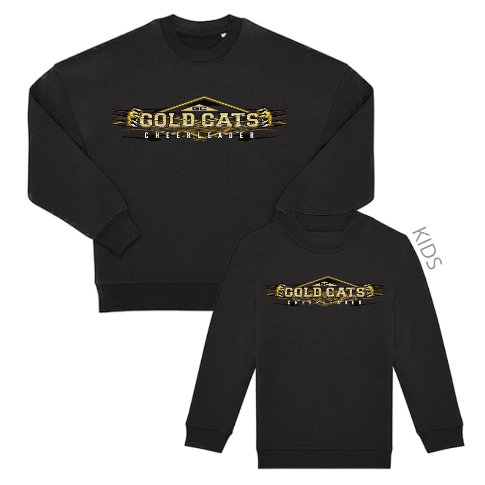 Gold Cats Oversized Sweatshirt V2 (Black)