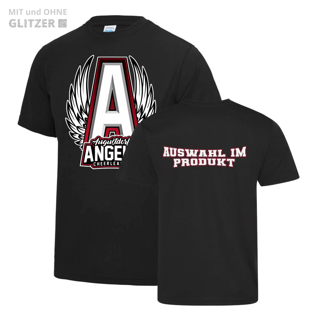 Angels Cheerleader Glitzer Fanshirt (Black)