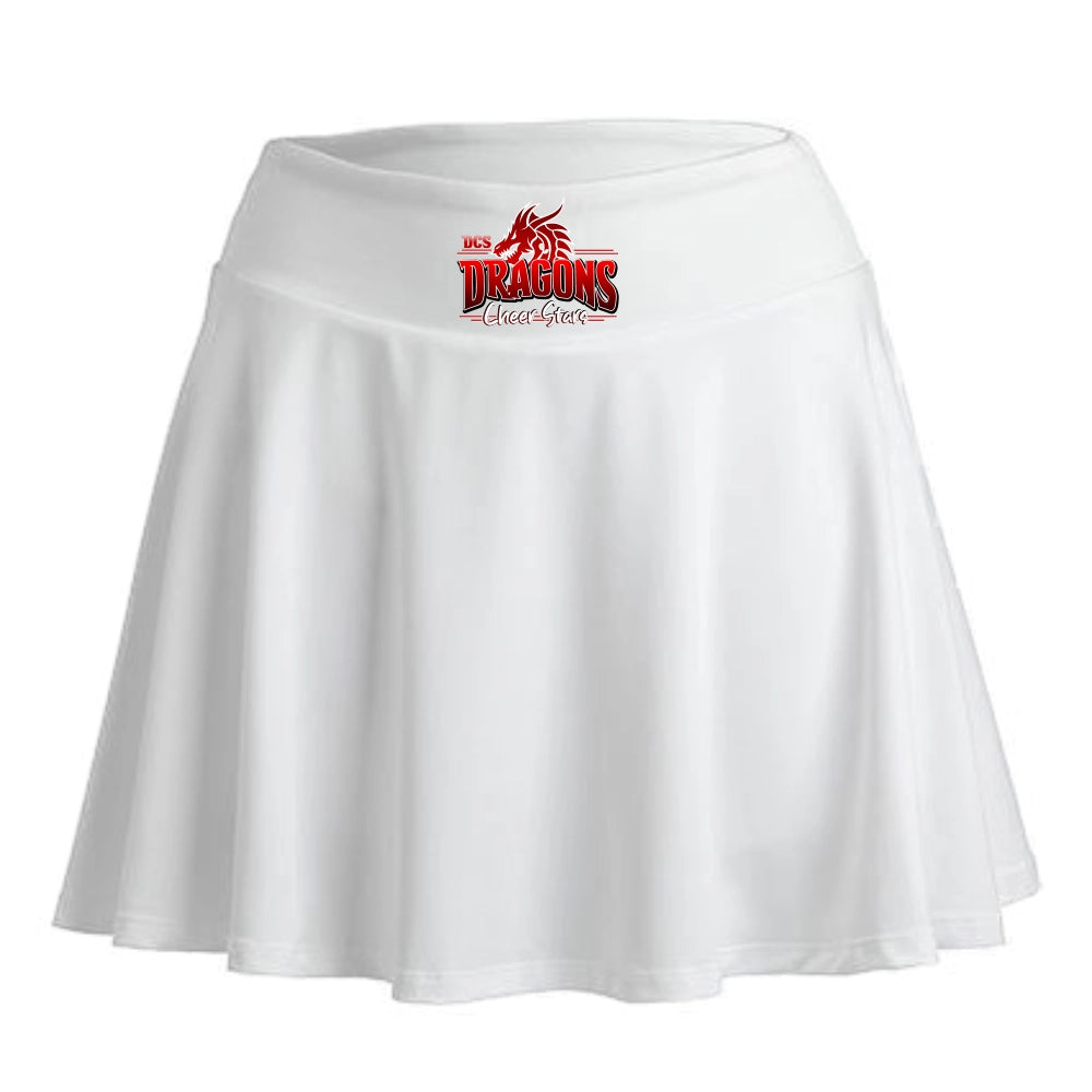 Dragons Cheer Stars Wide Skort (White)
