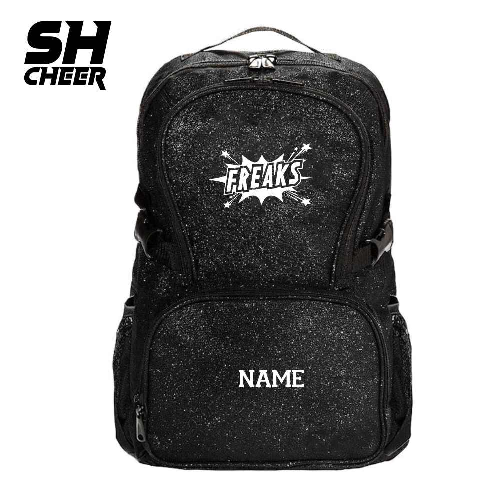 Freaks Cheerleader SHCheer Glitter Backpack (Black)