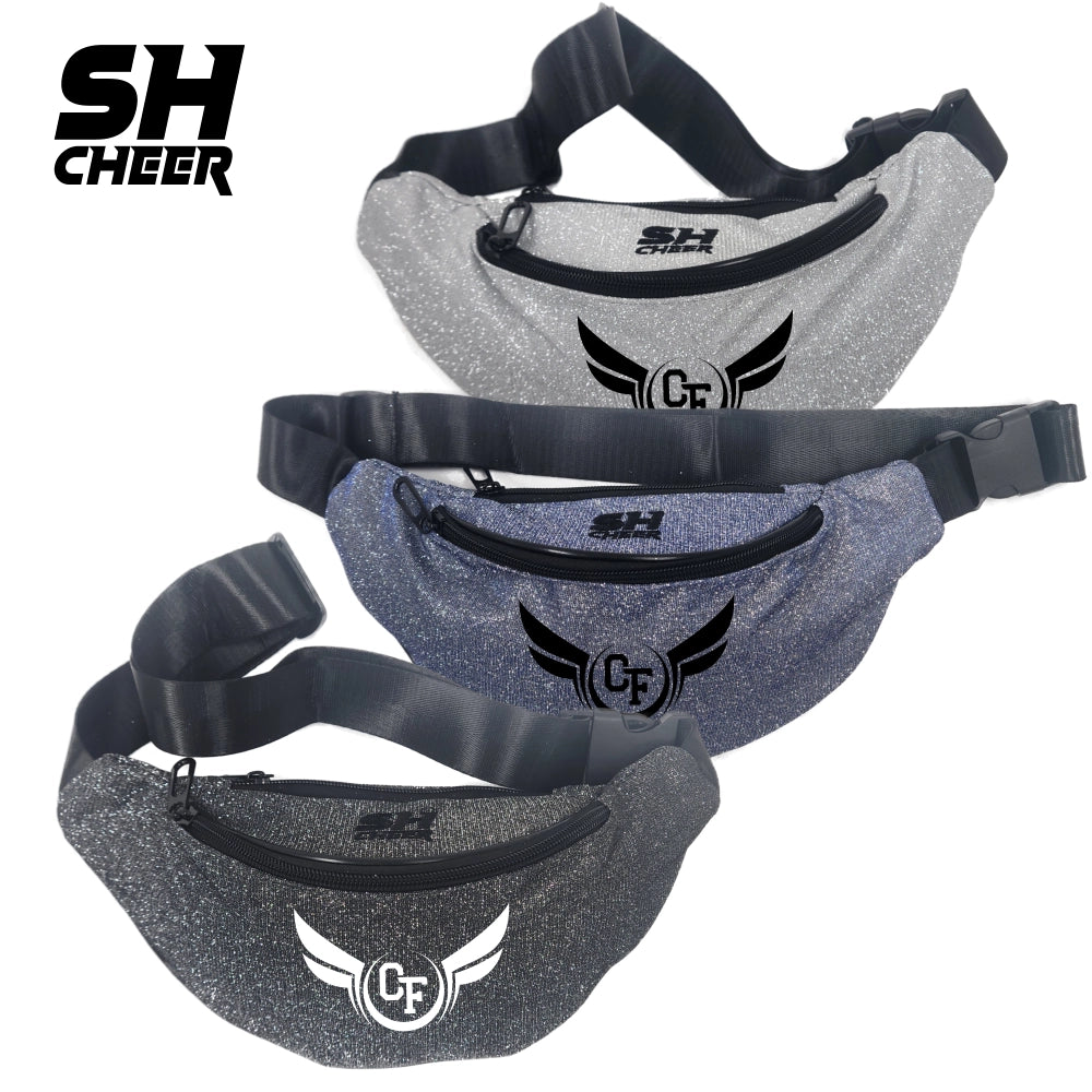 Cheerforce Koblenz SHCheer Glitzer Belt Bag V2 (Black/White/Blue)
