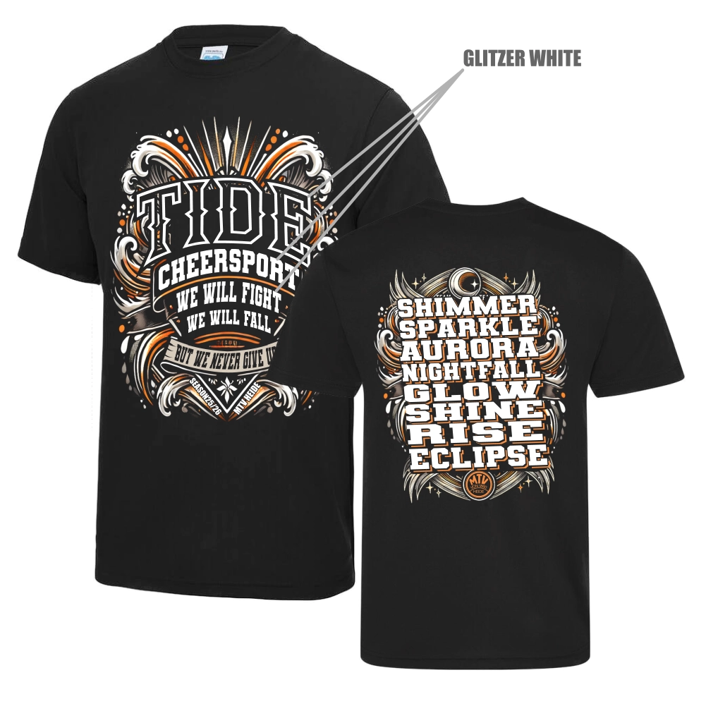 Tide Cheersport Glitzer Seasonshirt 25/26 (Black)