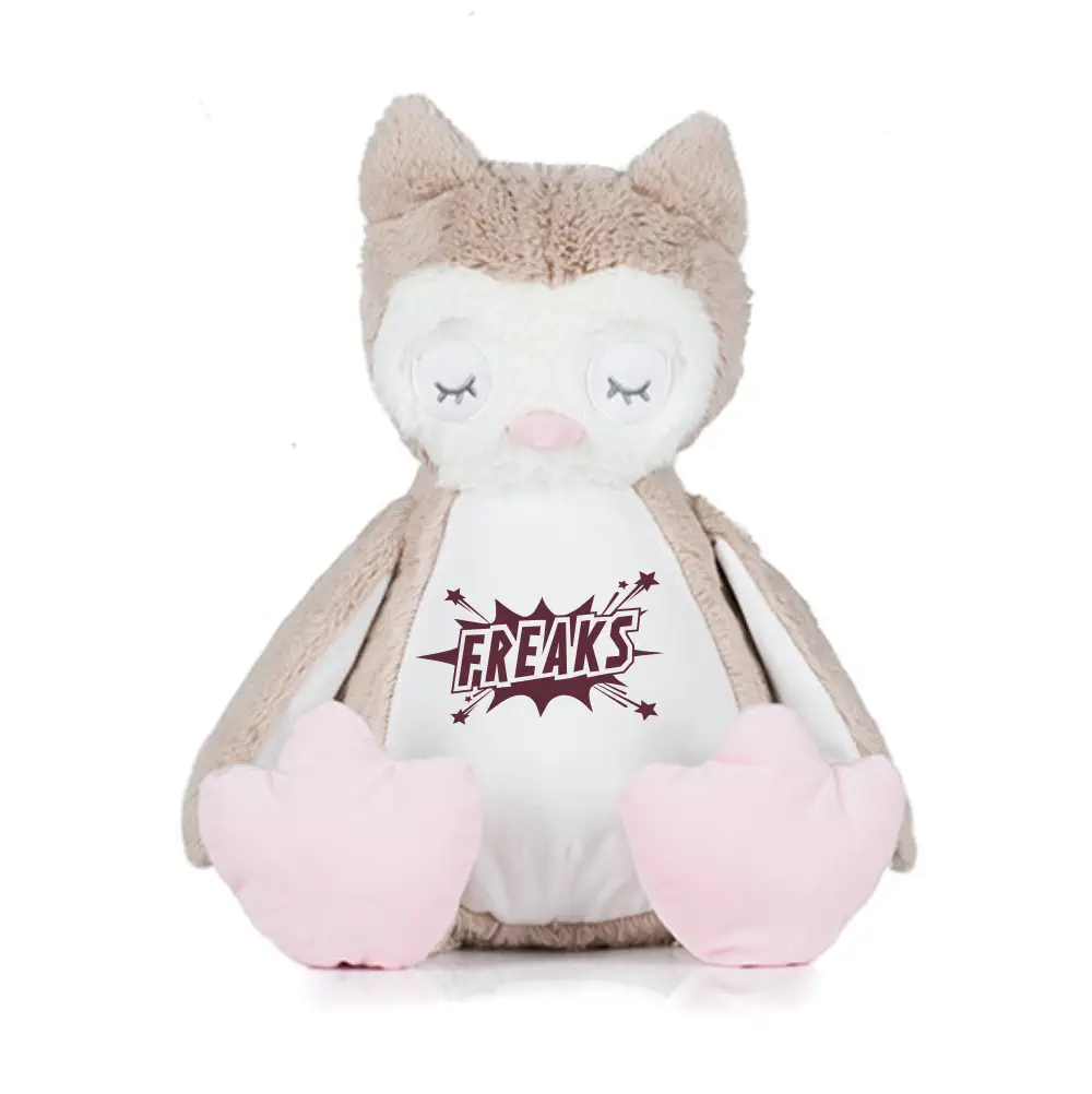 Freaks Cheerleader Plüschtier Eule mit Shirt (Light Brown)