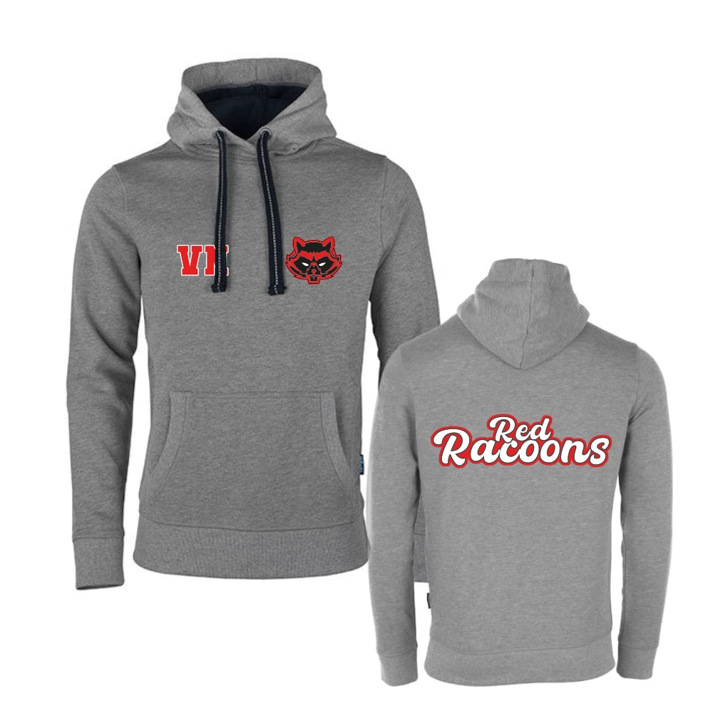 Geschützt: Red Racoons Hoodie (Grey Melange)