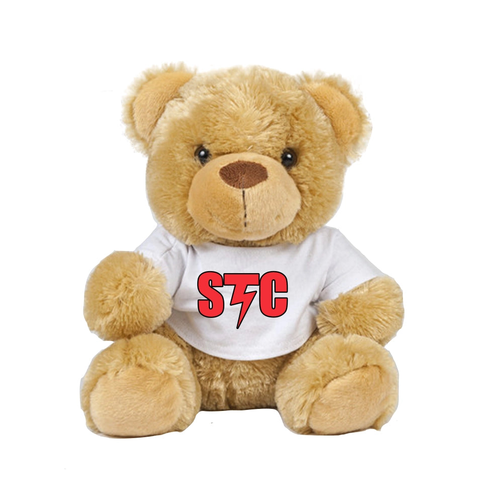 Thunderbolt Cheerleader Teddy Bär im T-Shirt (Brown)