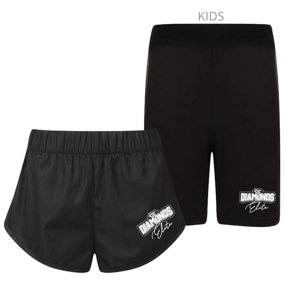 Diamonds Elite Women/Kids Shorts (Black)