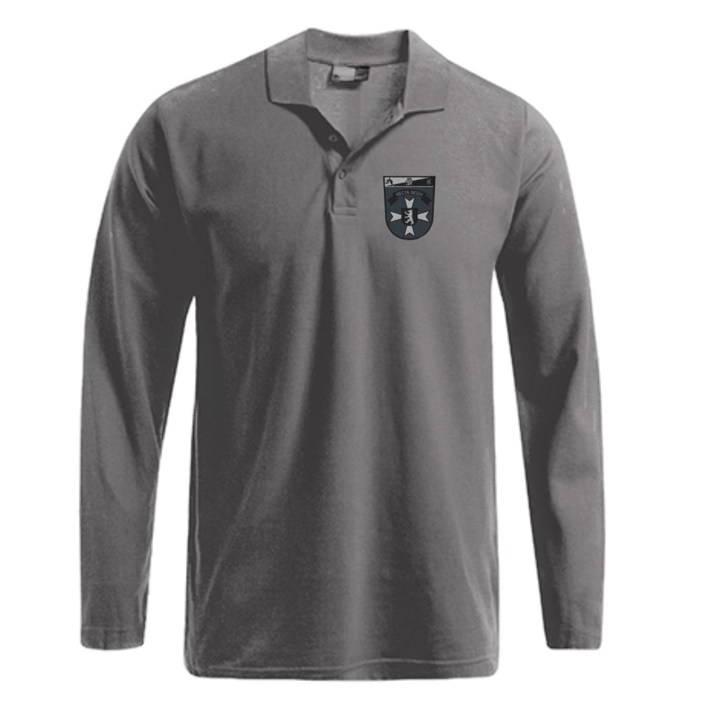 Recta Sequi Poloshirt Longsleeve mit Stick (Sports Grey)