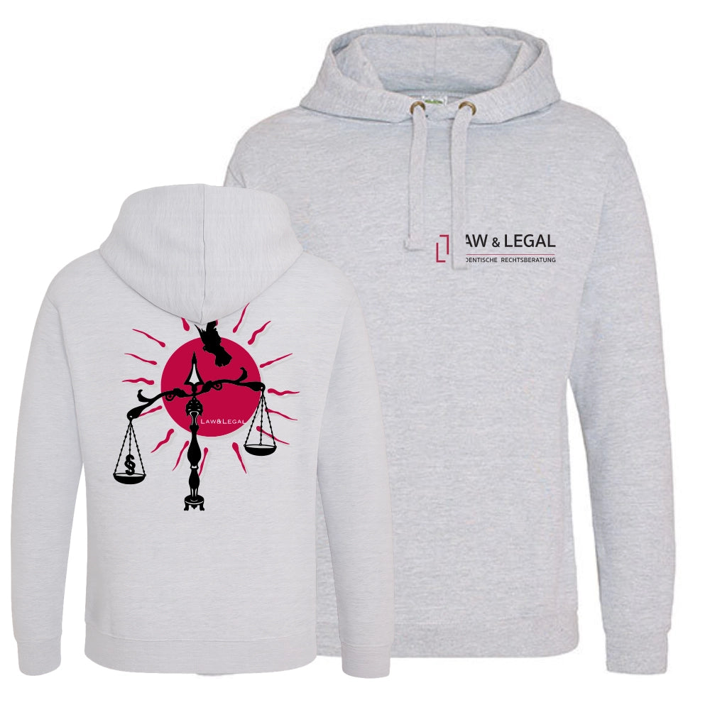 LAW & LEGAL - studentische Rechtsberatung Hoodie V1 (Heather Grey)