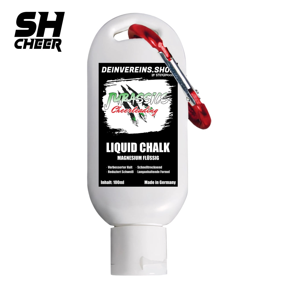Jurassics Cheerleading SHCheer Liquid Chalk Flüssigkreide 100ml mit Karabiner