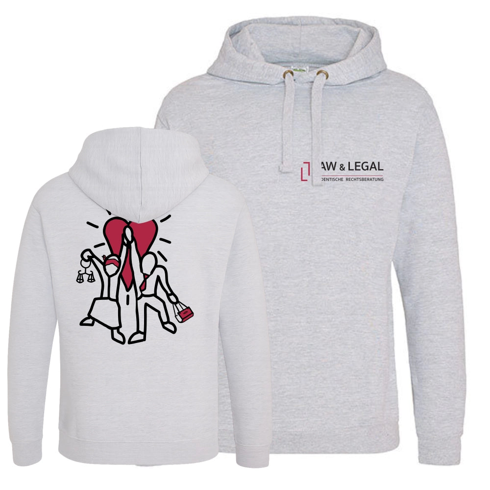 LAW & LEGAL - studentische Rechtsberatung Hoodie V2 (Heather Grey)