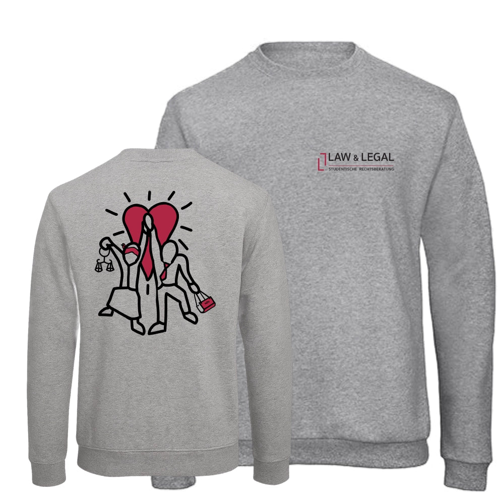 LAW & LEGAL - studentische Rechtsberatung Sweatshirt V2 (Heather Grey)
