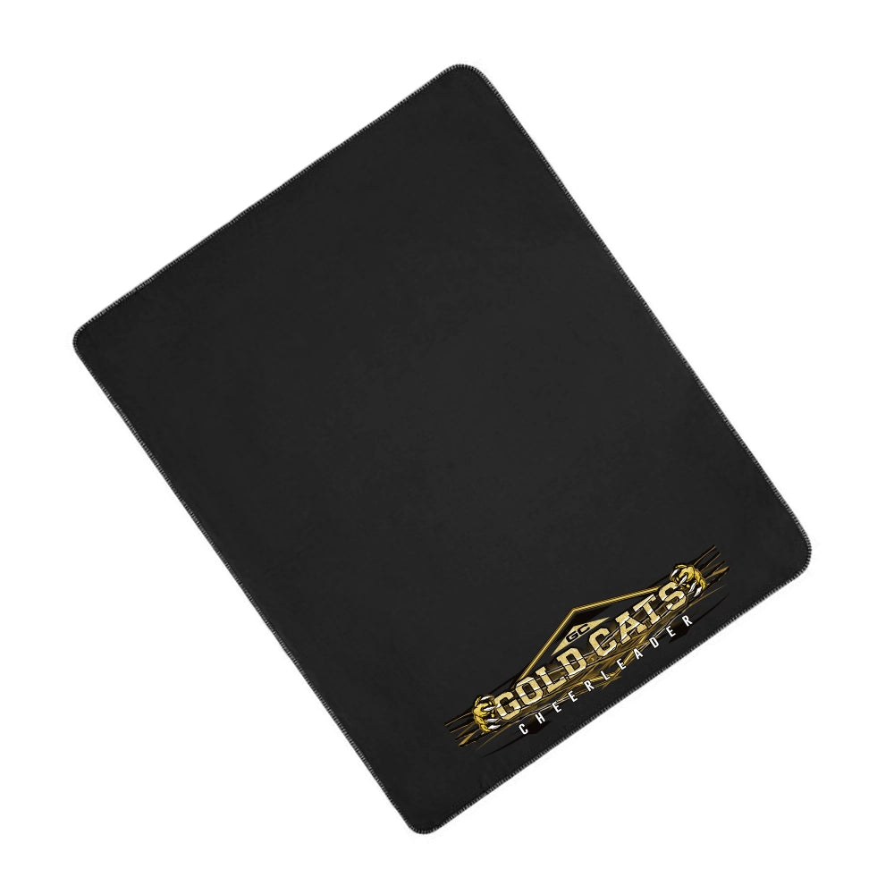 Gold Cats Fleecedecke (Black)