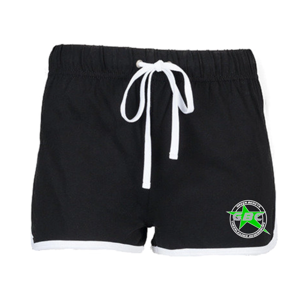 Green Berets Cheerleader Retro Shorts (Black/White)