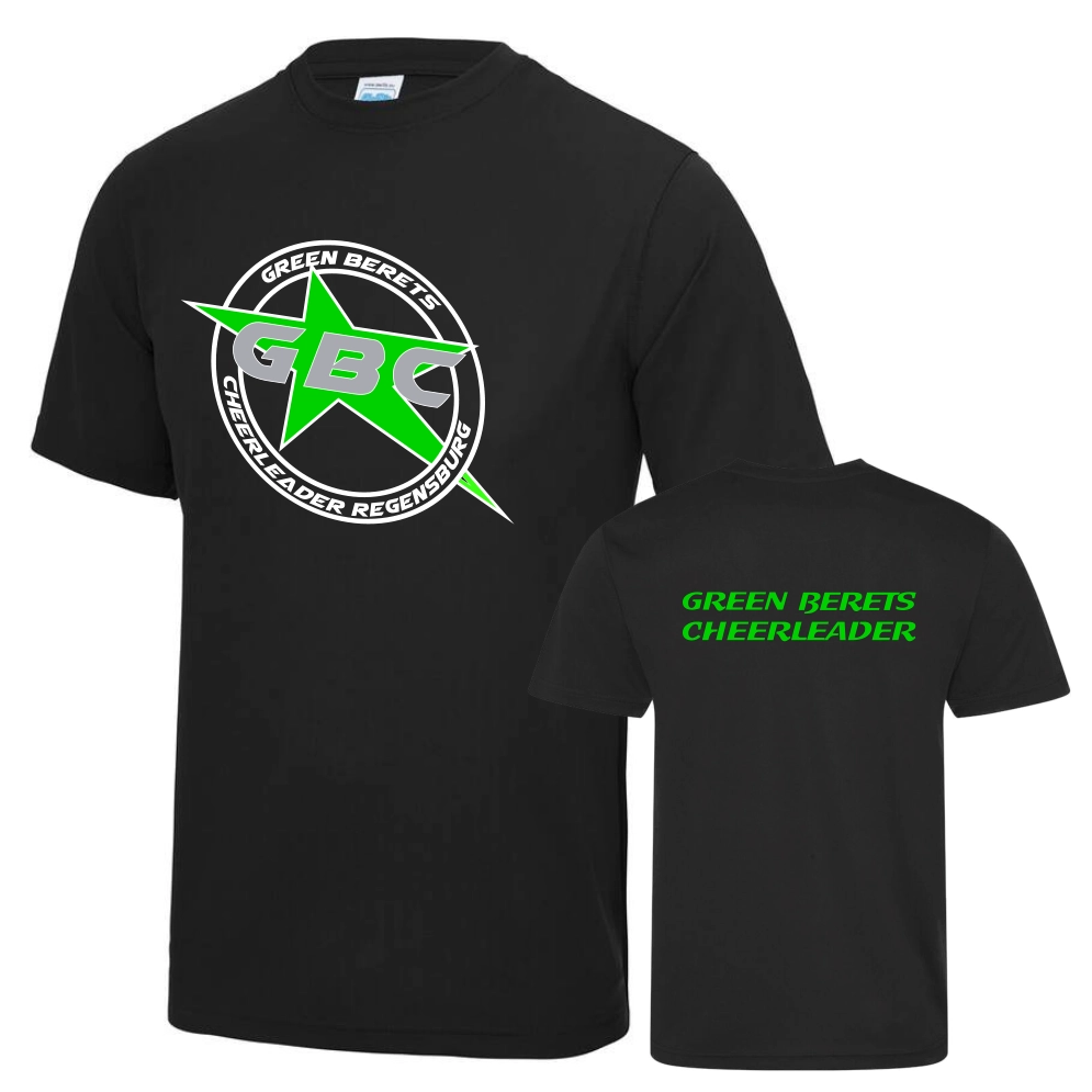 Green Berets Cheerleader T-Shirt (Black)