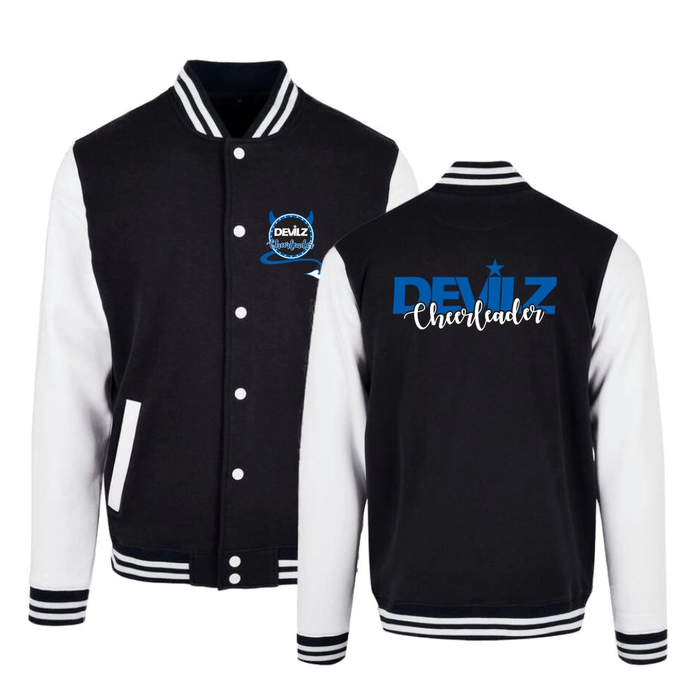 Devilz Cheerleader Collegejacke (Jet Black/White)