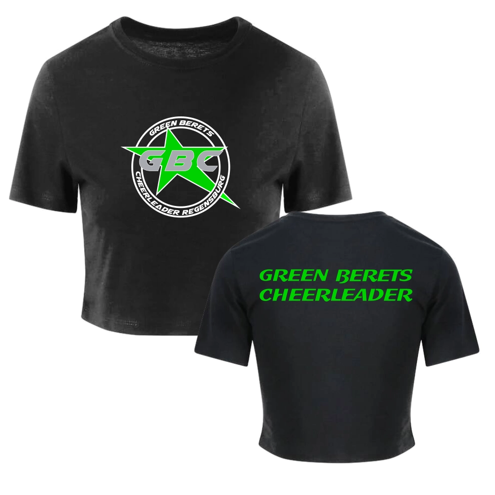 Green Berets Cropped Shirt V2 (Black)