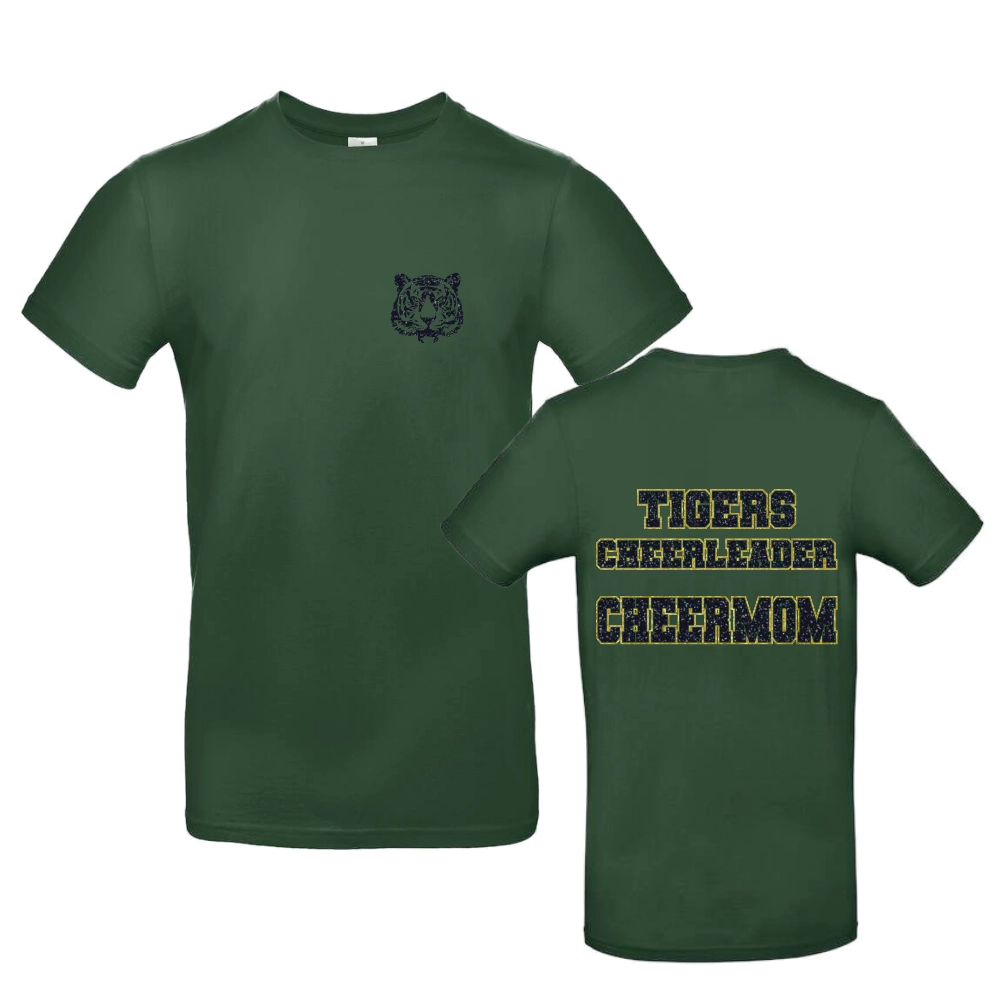 Tigers Cheer Mom-Shirt (Bottle Green)