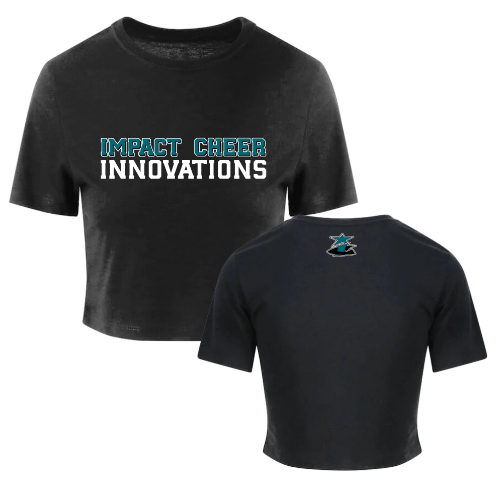 Impact Cheer Innovation Cropped Shirt (Solid Black)