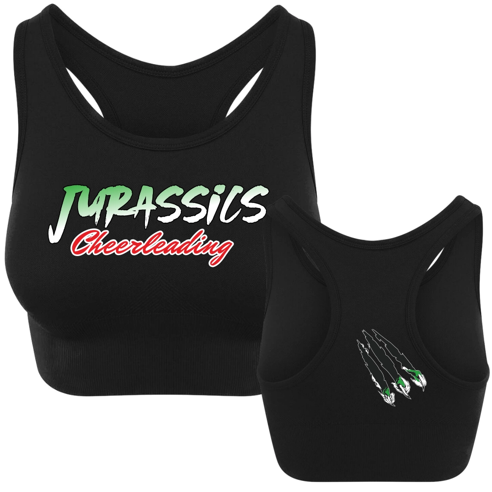Jurassics Cheerleading Sporttop/Bra (Black)